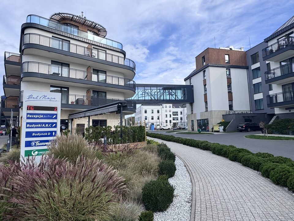 Entrée de la résidence Bel Mare à Międzyzdroje