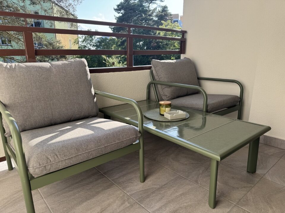 Mobilier de jardin sur le balcon – Appartement Dream, Międzyzdroje