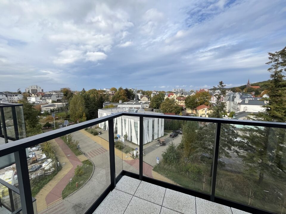 Vue du balcon sur Międzyzdroje