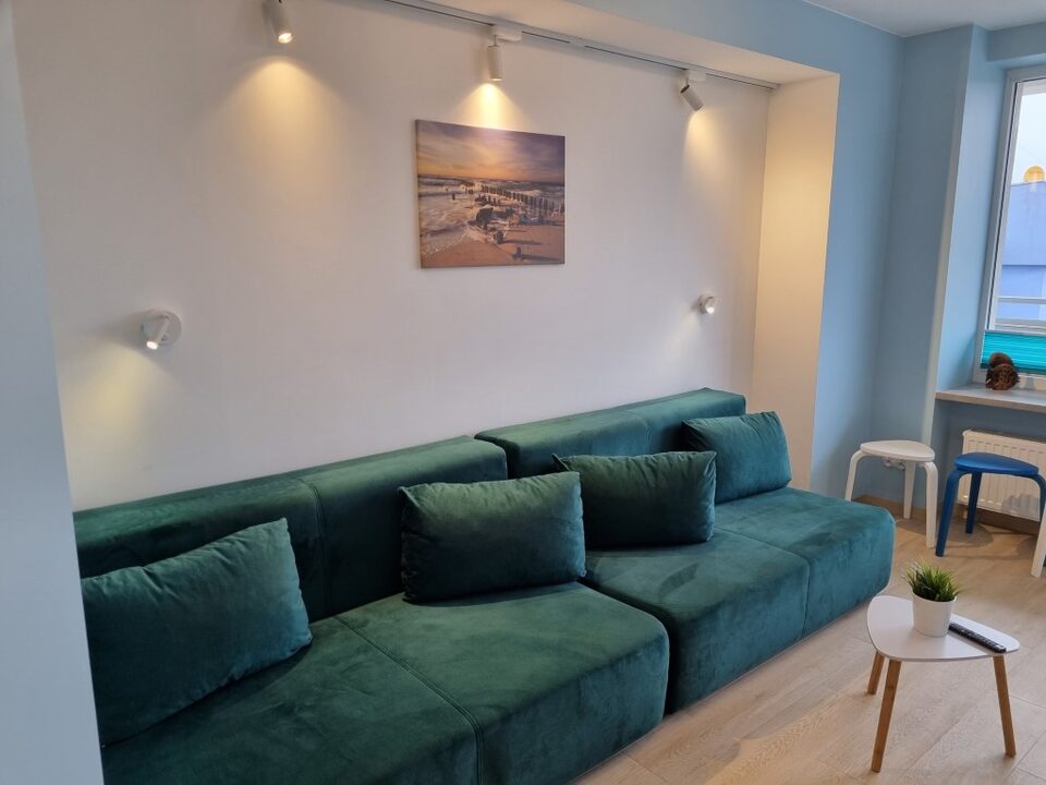 Værelse med stor sofa – Lejlighed Slavia 811, Międzyzdroje